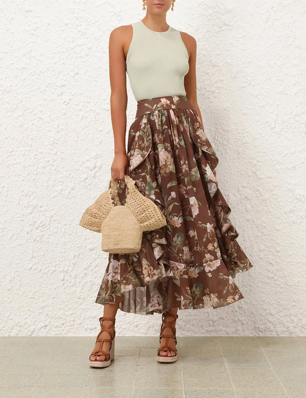 Acacia Ruffle Maxi Skirt