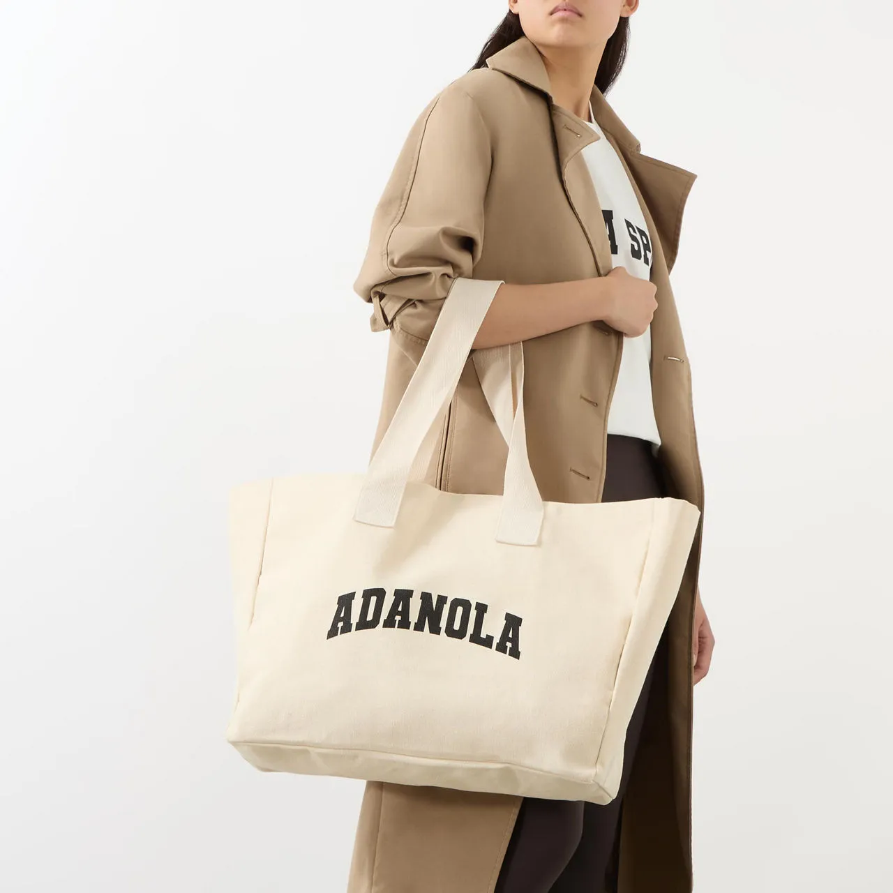 ADANOLA The Sustainable Edit Active Lifestyle Tote Bag - CreamBlack