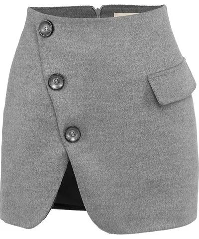 Al Reves Women's Grey Lucero Mini Skirt