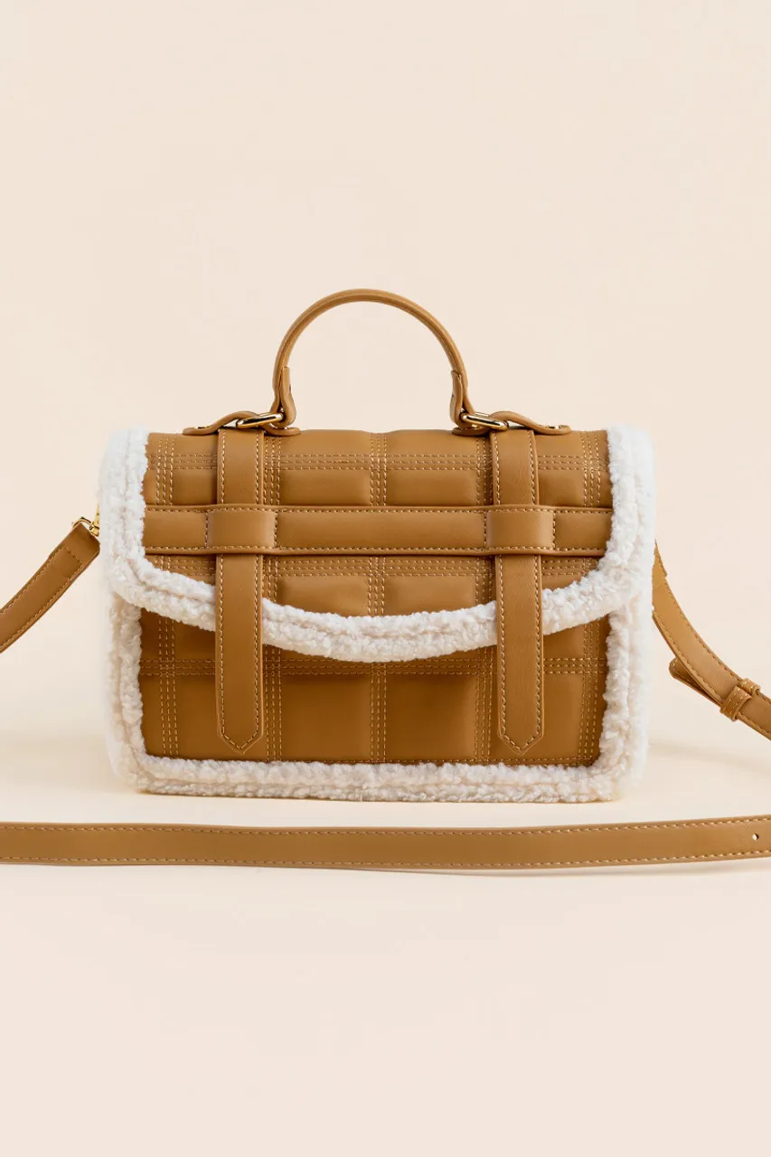 Amelia Sherpa Lined Satchel