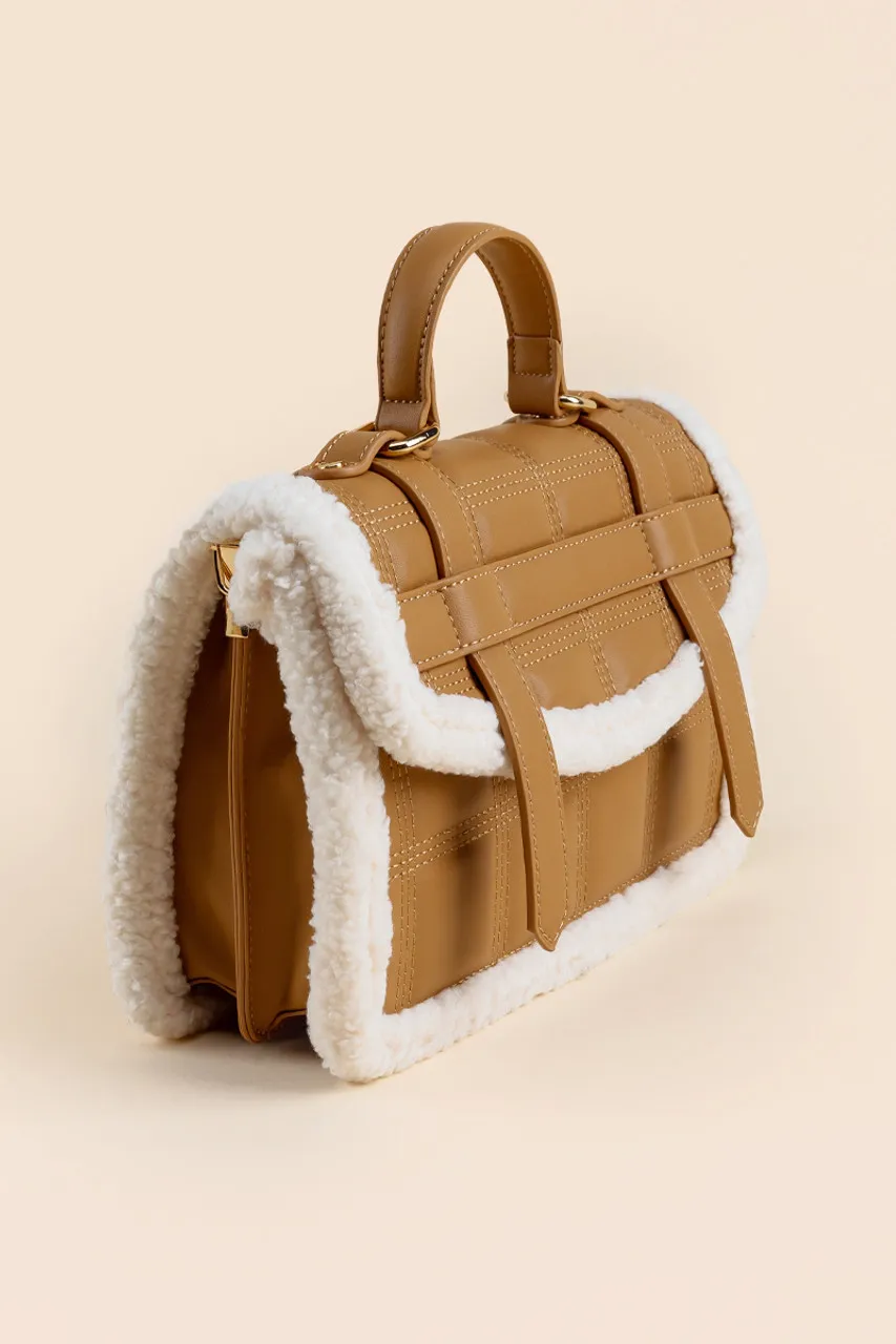 Amelia Sherpa Lined Satchel