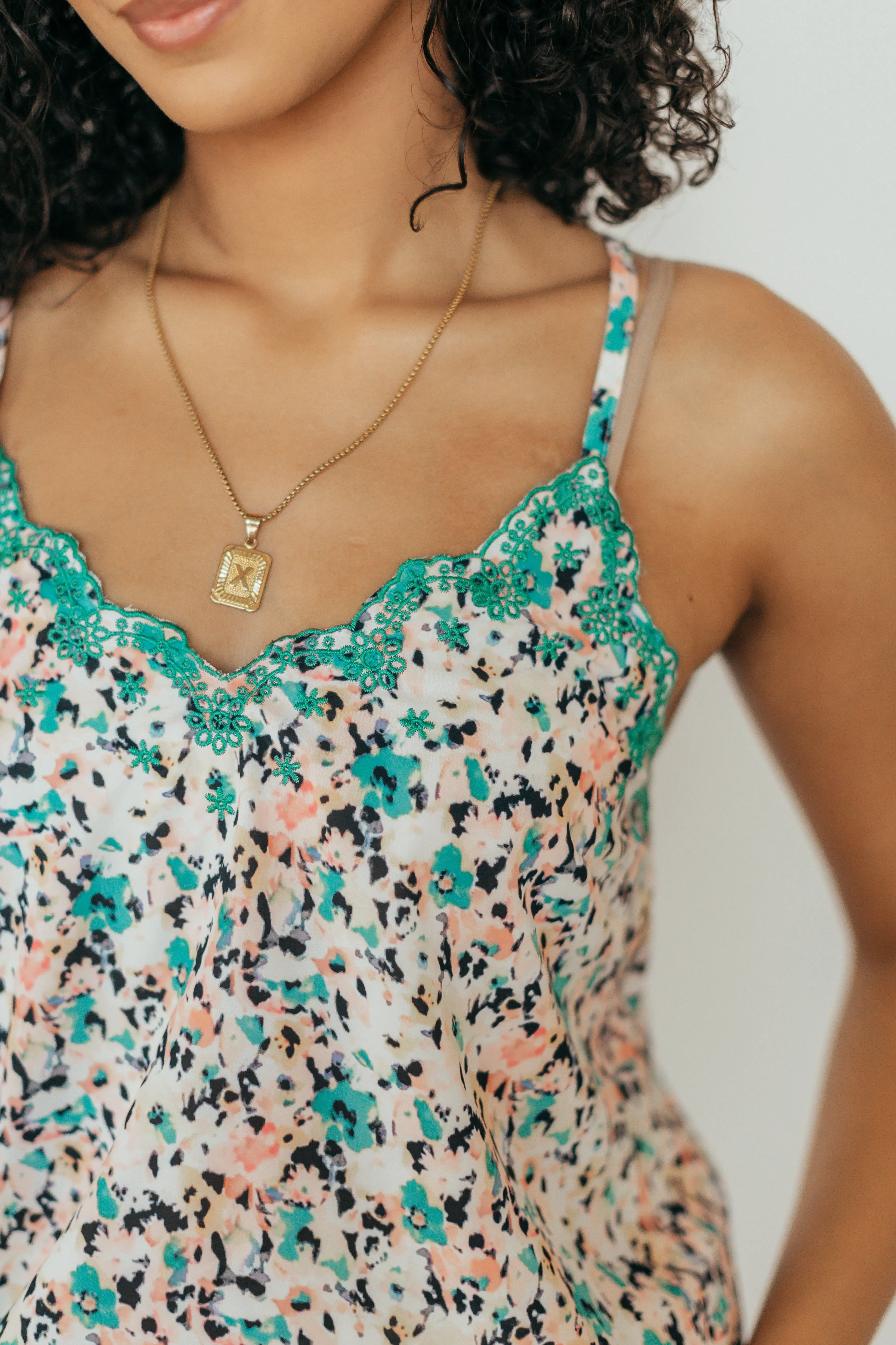 Amilia Embroidered Boho Floral Camisole