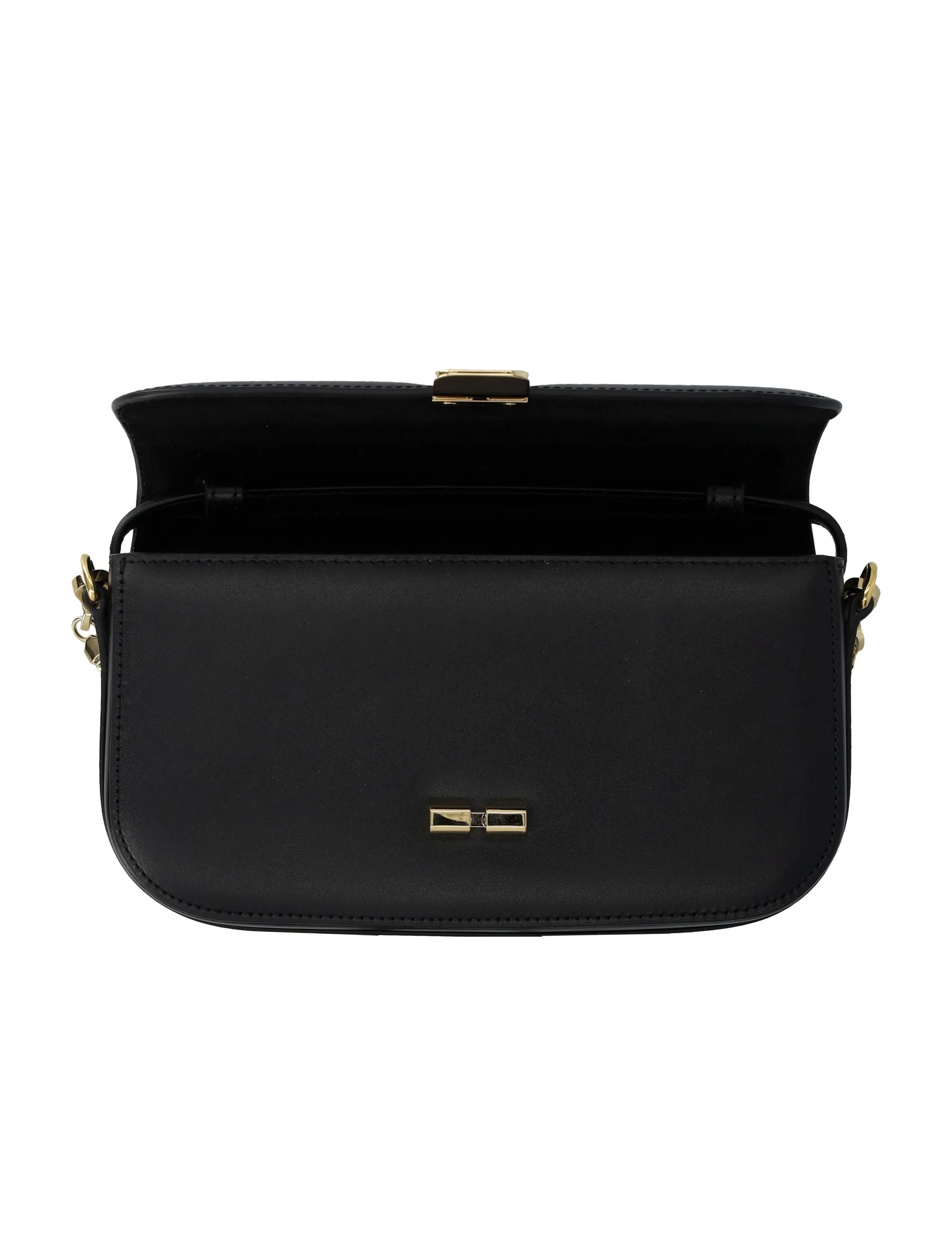 A.P.C. Elegant Leather Mini Clutch with Detachable Chain Strap - 4.3H x 8W x 1.6D