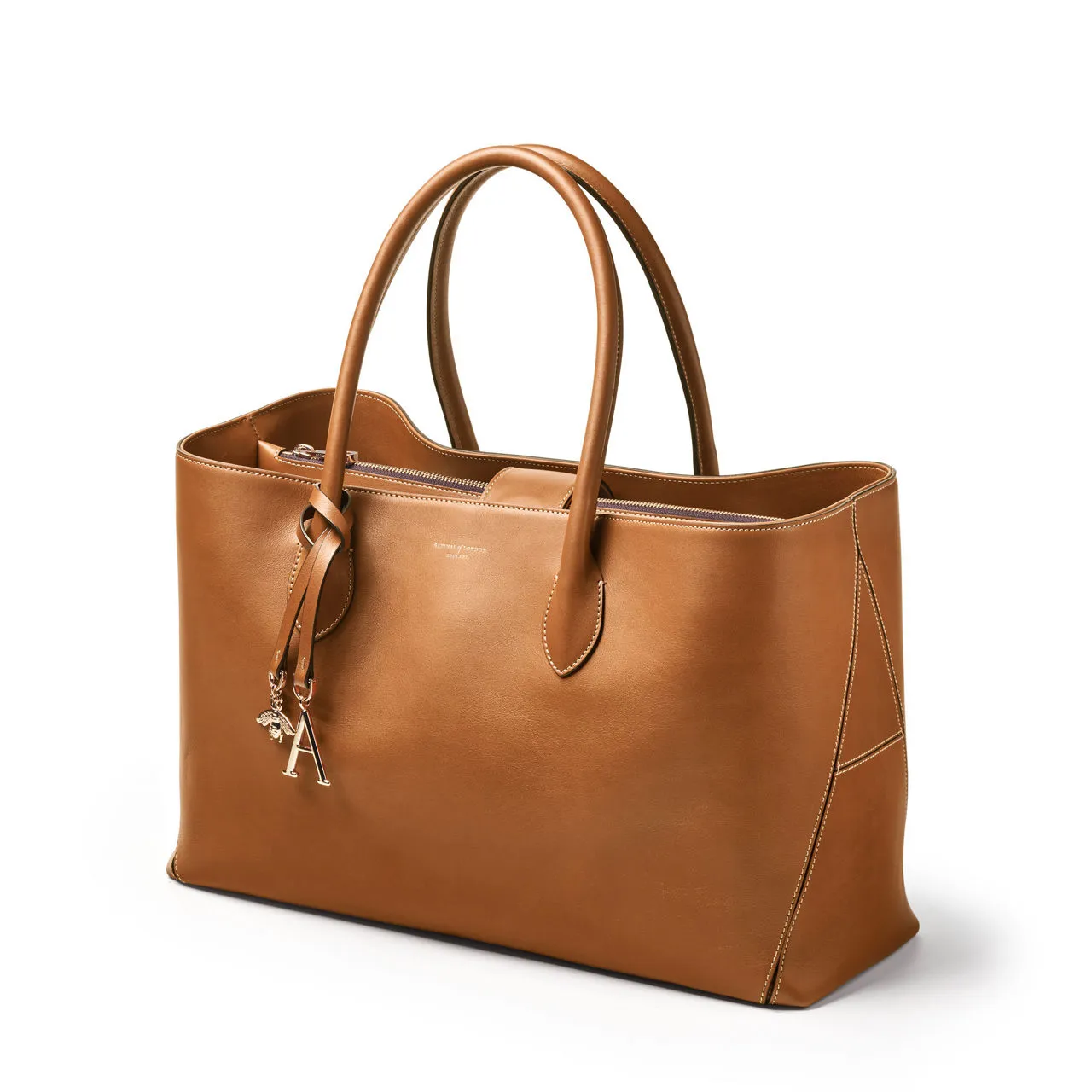 ASPINAL OF LONDON ONLINE EXCLUSIVE London Smooth Leather Tote Bag - Tan