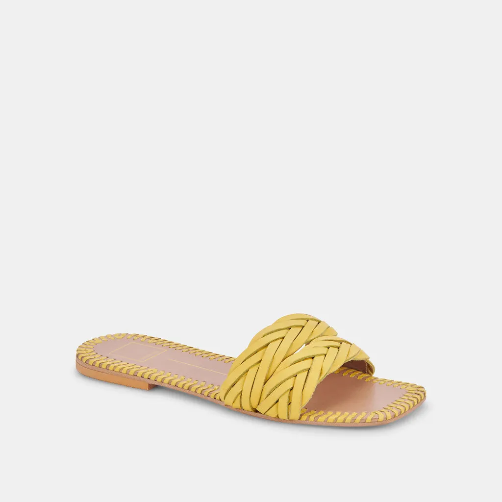 AVANNA SANDALS YELLOW LEATHER– Dolce Vita 6842799030338