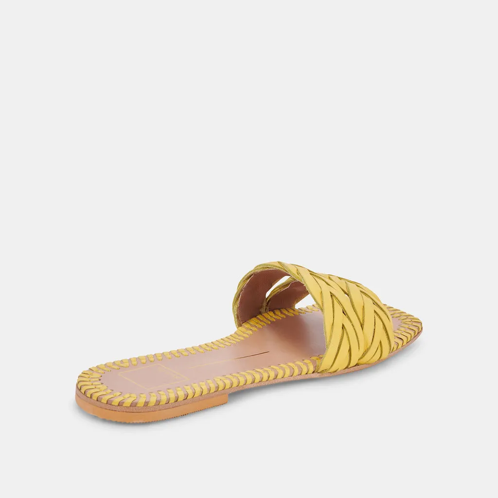 AVANNA SANDALS YELLOW LEATHER– Dolce Vita 6842799030338