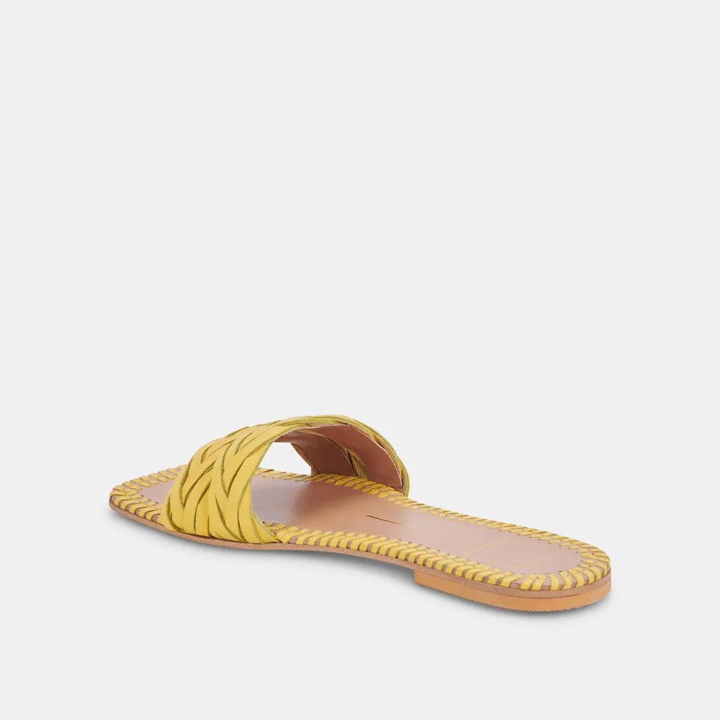 AVANNA SANDALS YELLOW LEATHER– Dolce Vita 6842799030338