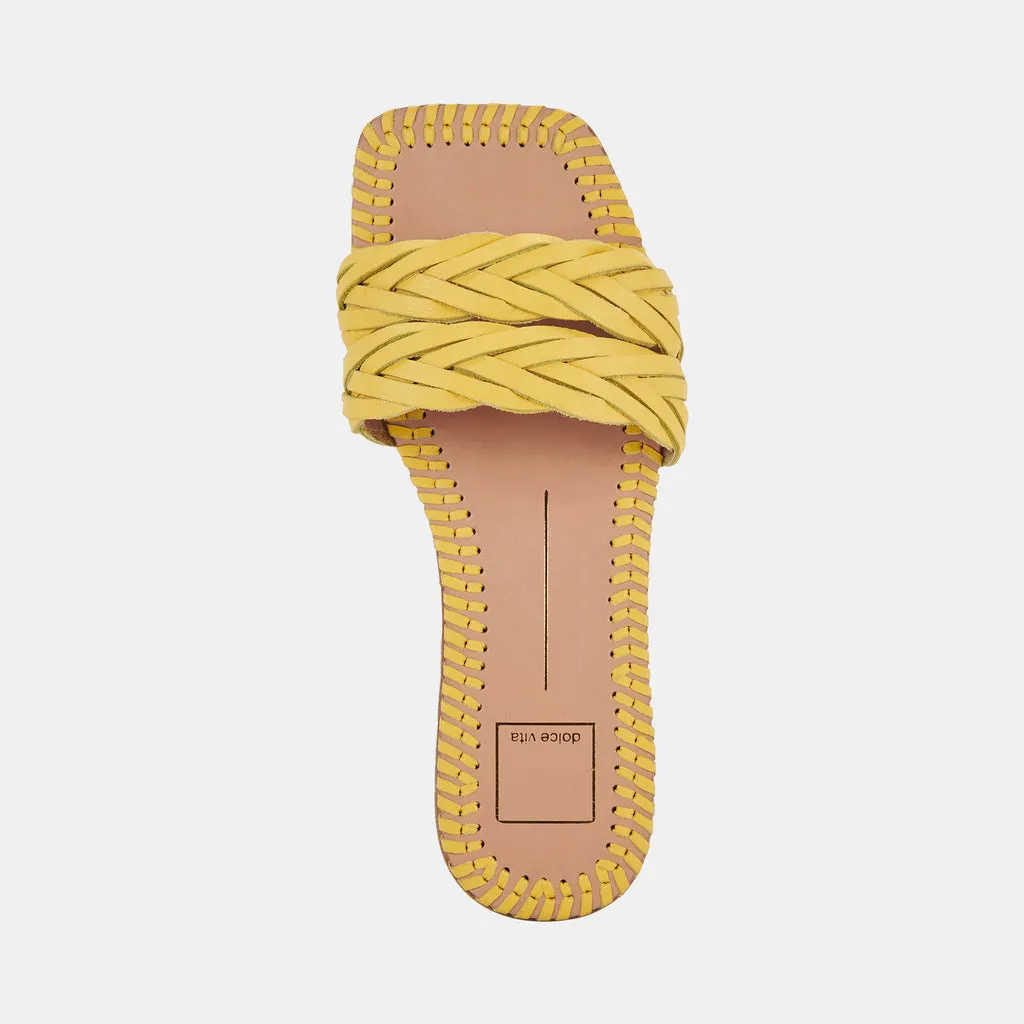 AVANNA SANDALS YELLOW LEATHER– Dolce Vita 6842799030338