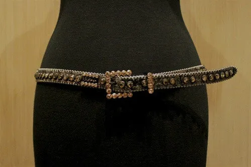 B.B. Simon Skinny Swarovski Crystal Belt