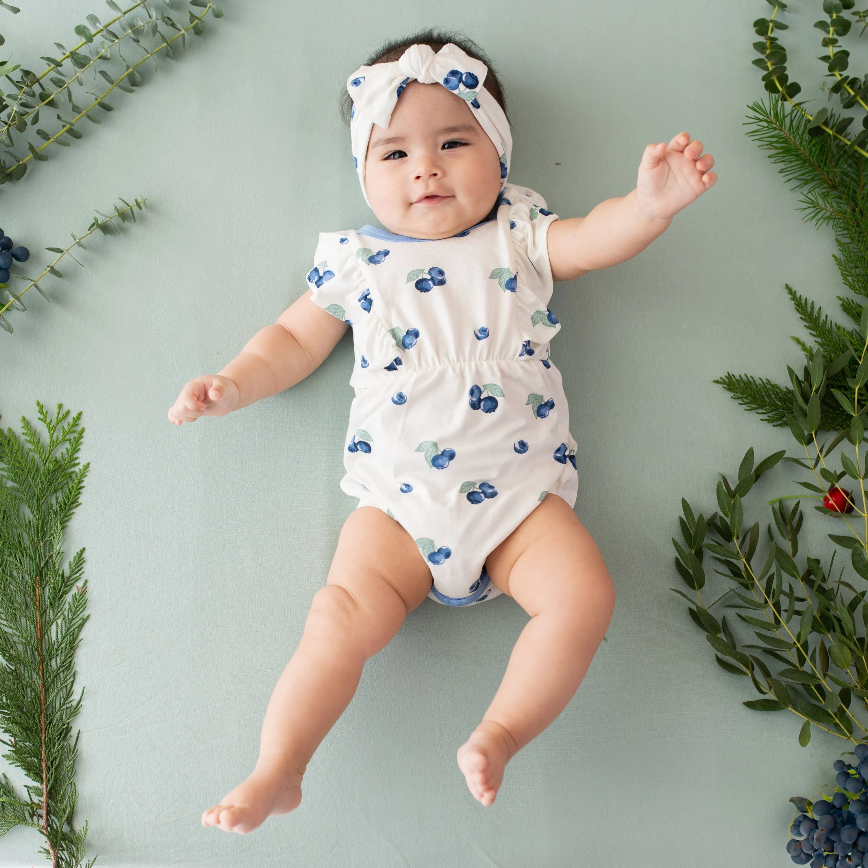 Bubble Romper in Blueberry