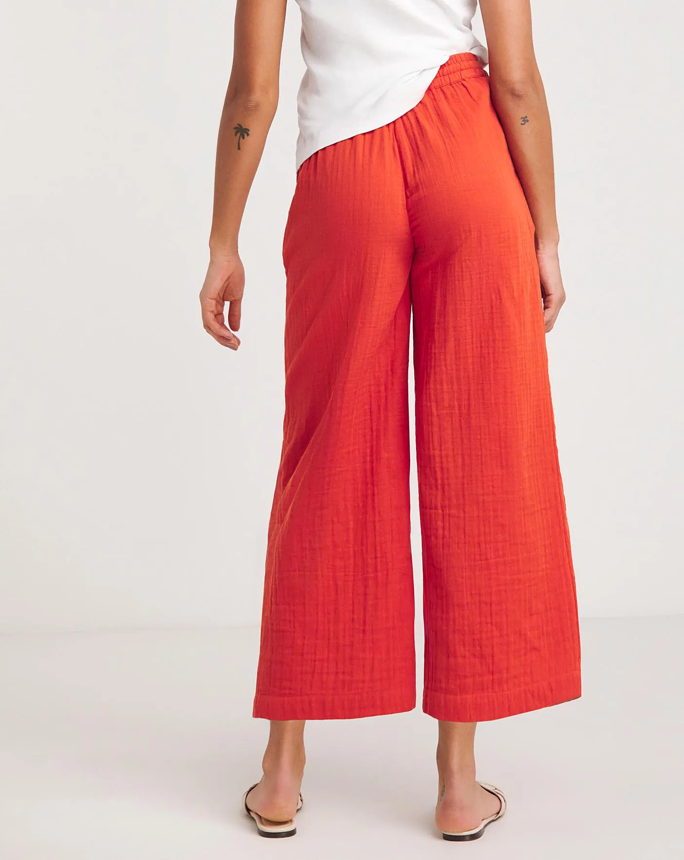 Burnt Orange Cheesecloth Culottes