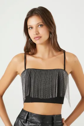 Camisole écourtée à franges