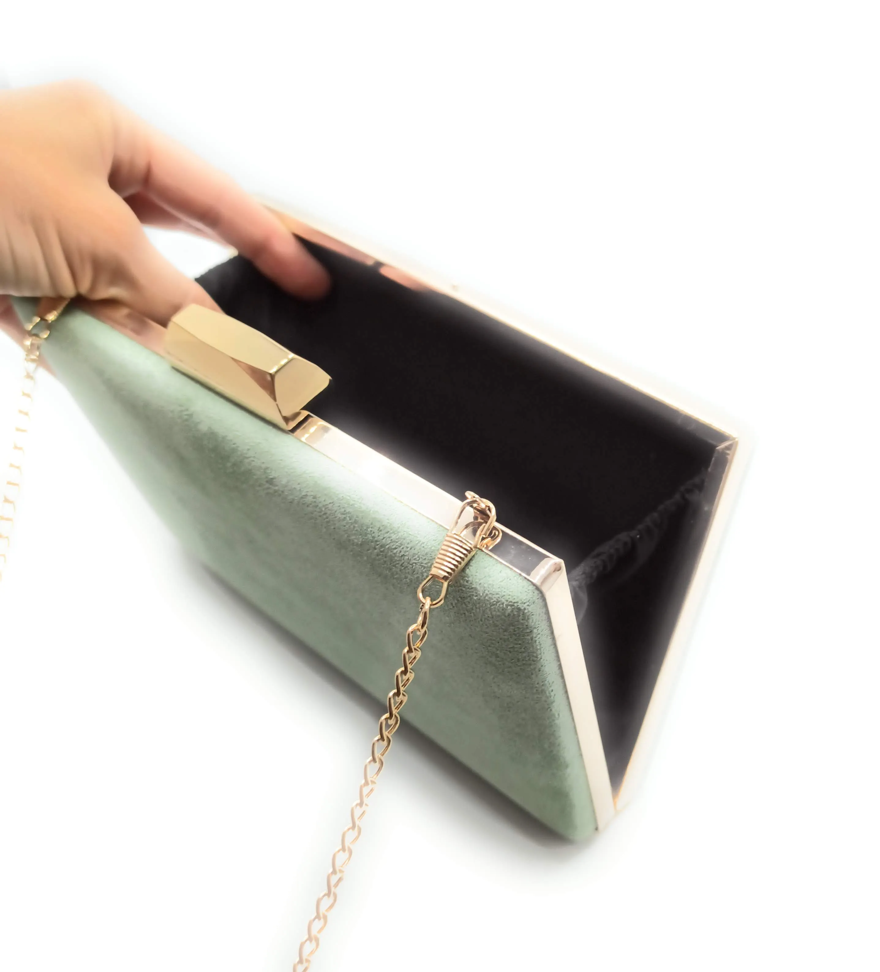 Cartera De Mano Bolso Fiesta · Cruzado Ante Menta (últimas unidades!)