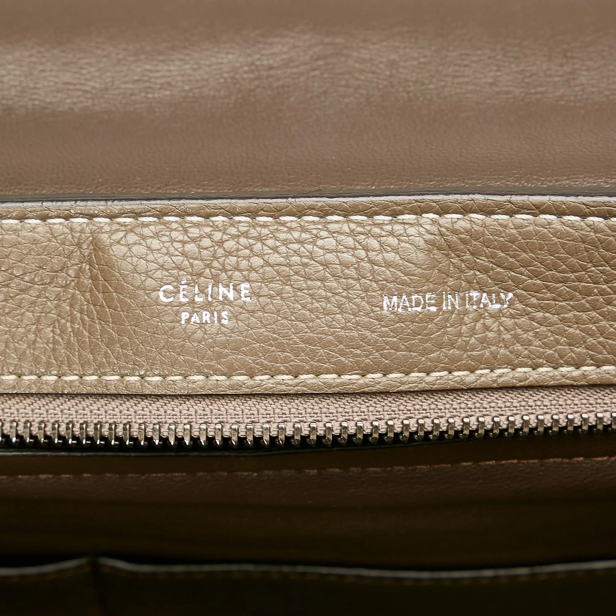 Celine Trapeze Leather Satchel (SHG-25442)