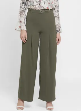 Claire Metal Button High Waisted Palazzo