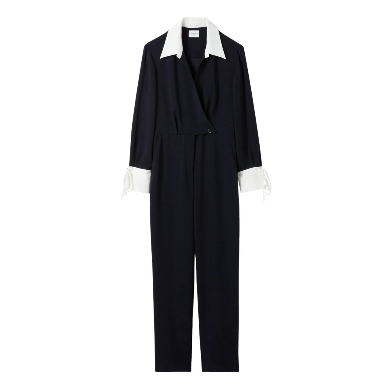 CLAUDIE PIERLOT Contrast Trim Jumpsuit - Black