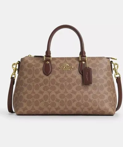 Coach Georgia Satchel Bag In Signature Canvas