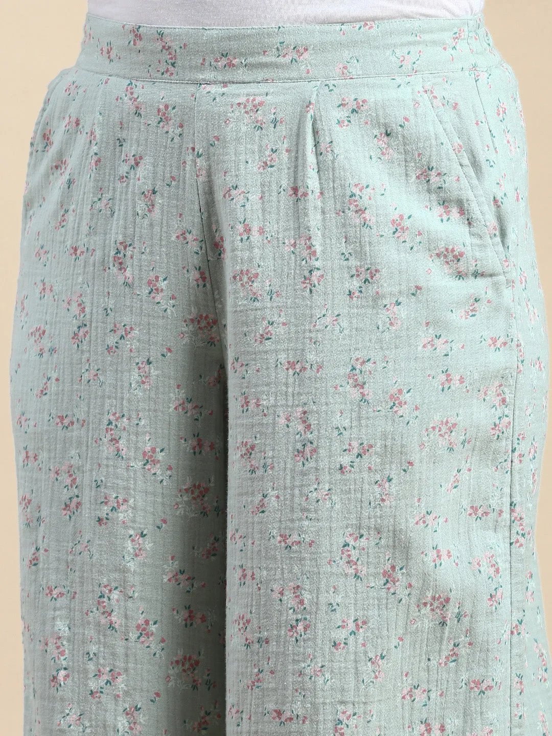 Culottes AOP-Mint Green