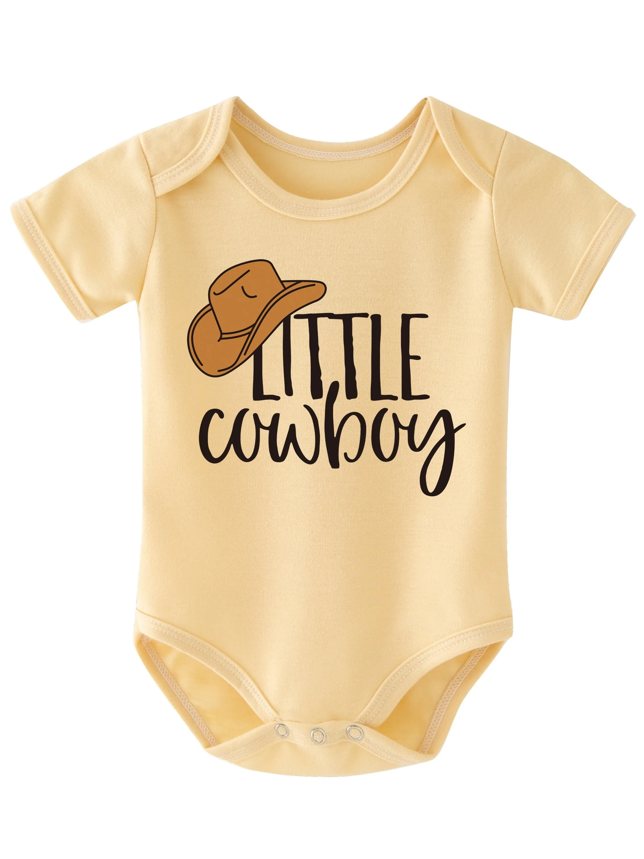 Cute Little Cowboy Romper Perfect Summer Bodysuit for Newborns