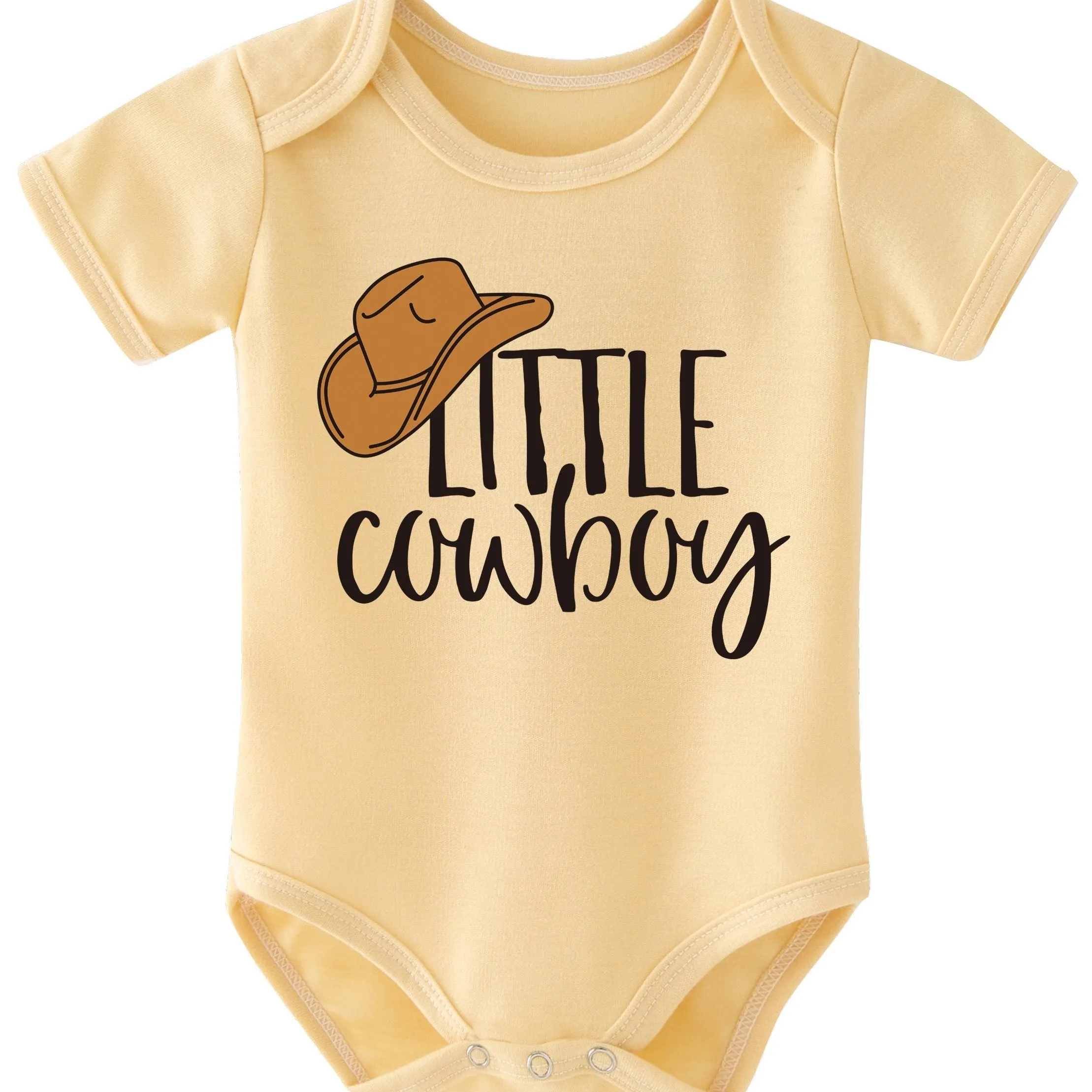 Cute Little Cowboy Romper Perfect Summer Bodysuit for Newborns