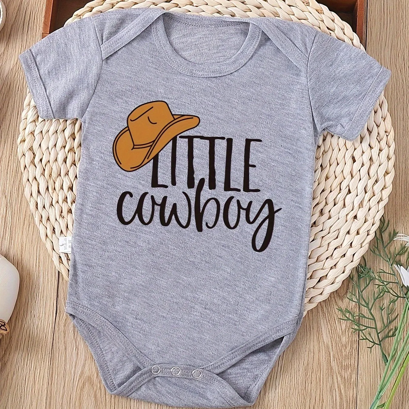 Cute Little Cowboy Romper Perfect Summer Bodysuit for Newborns