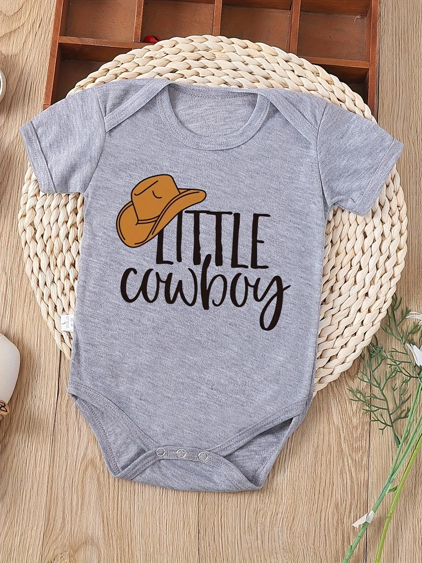 Cute Little Cowboy Romper Perfect Summer Bodysuit for Newborns