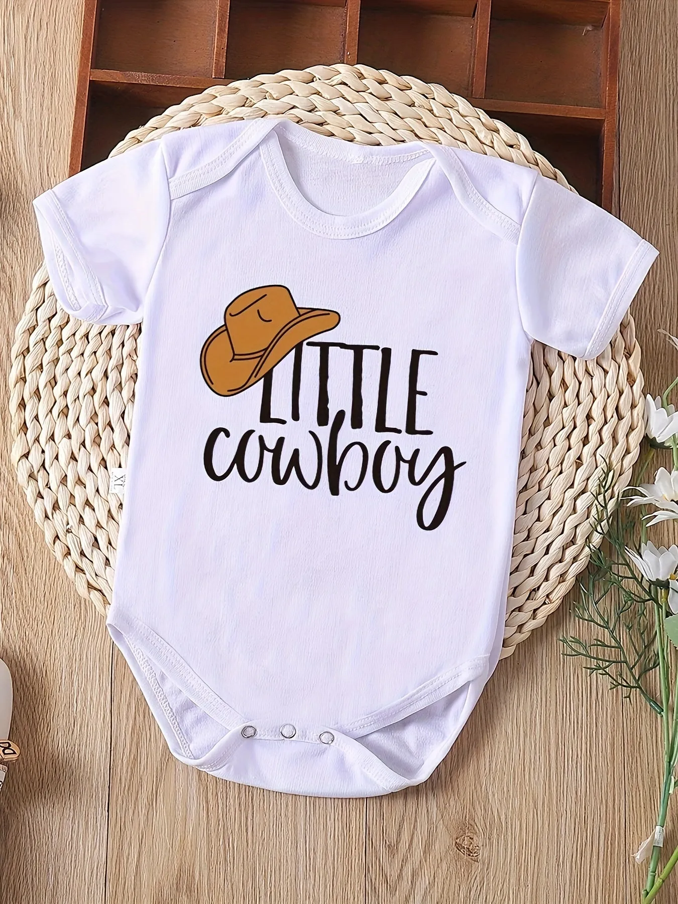 Cute Little Cowboy Romper Perfect Summer Bodysuit for Newborns