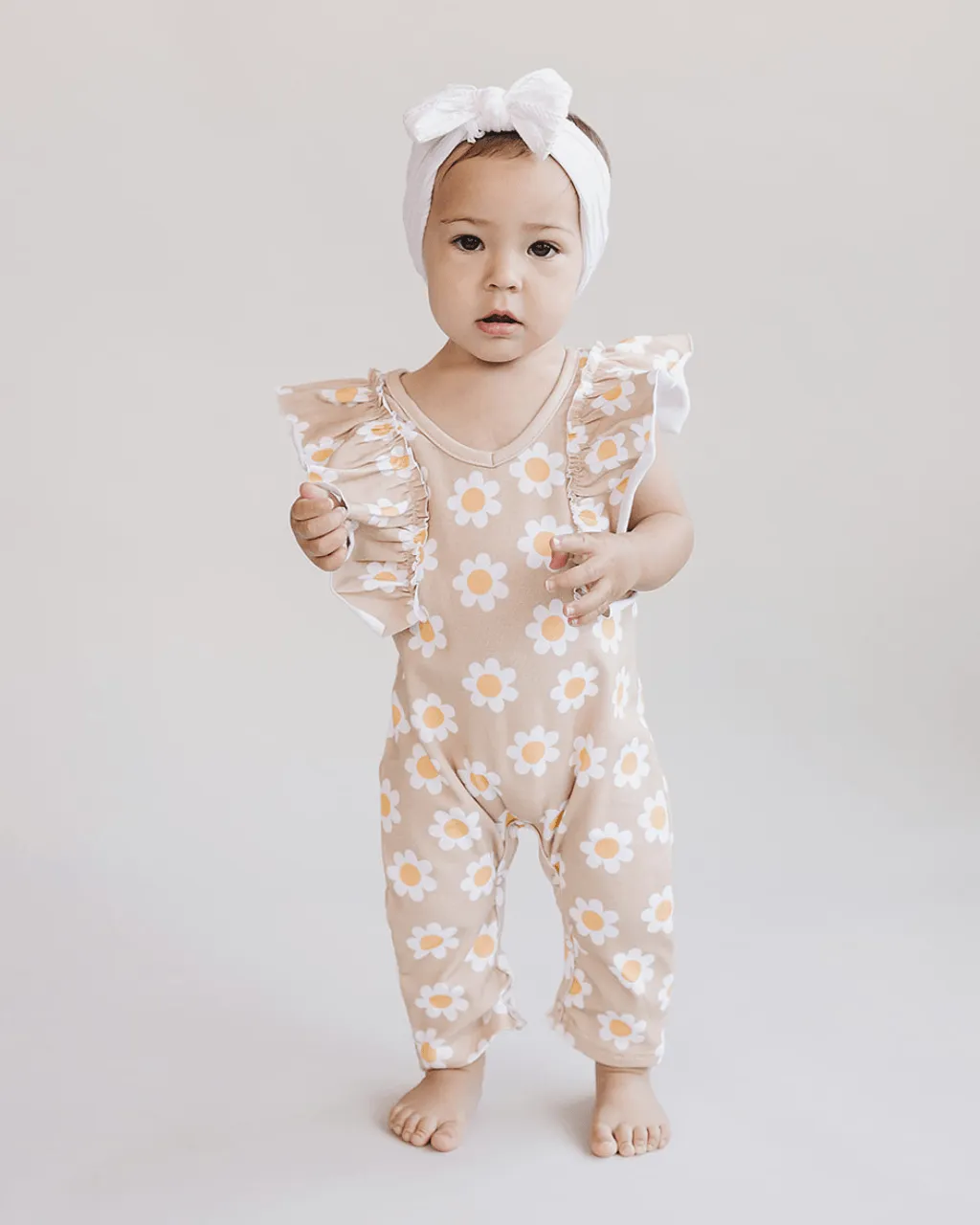 Daisy Flutter Jumpsuit | Latte