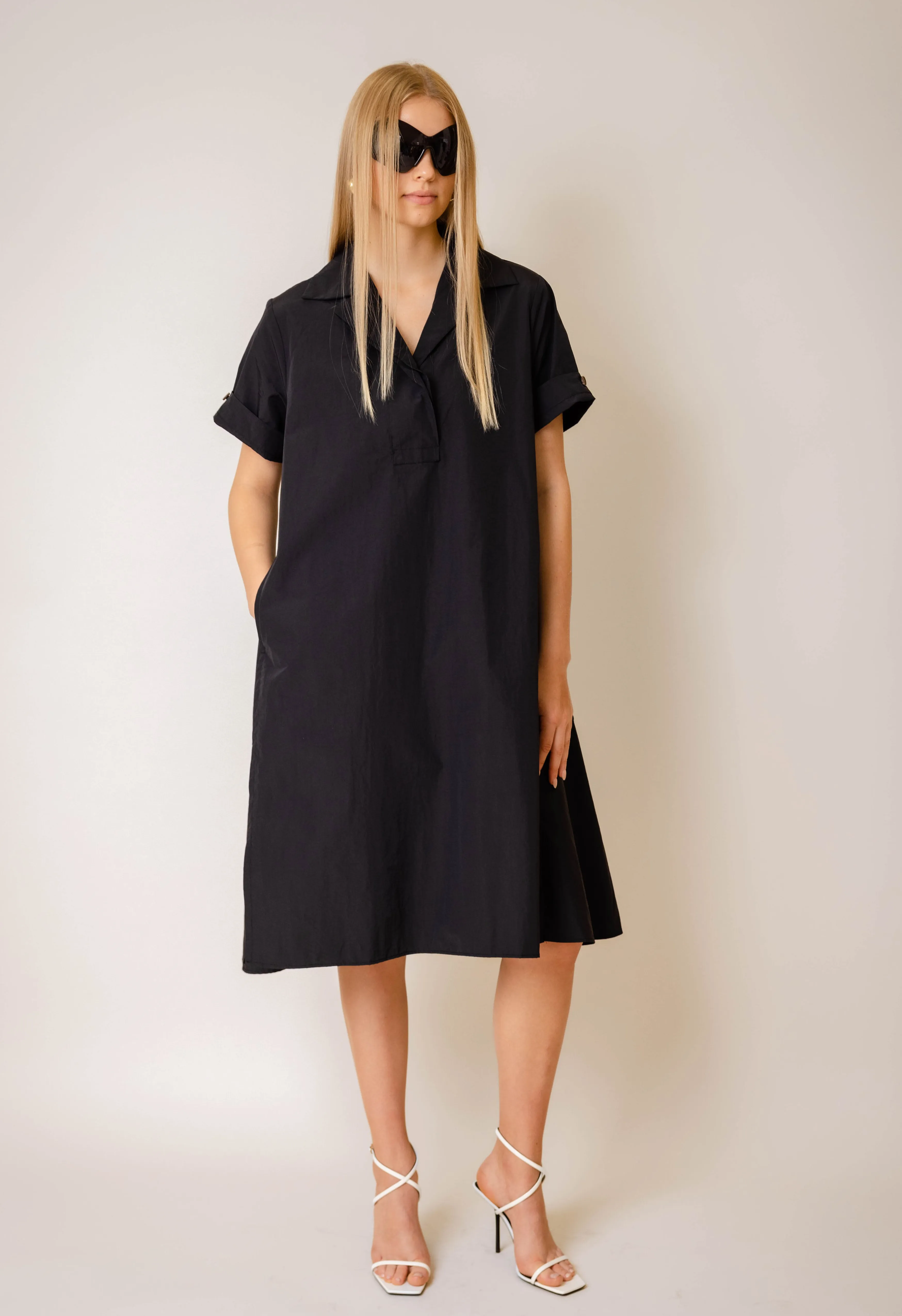 Delta Tunic Dress In Black