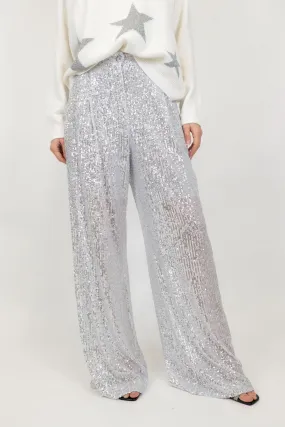 Dixie - Pantalone palazzo con paillettes