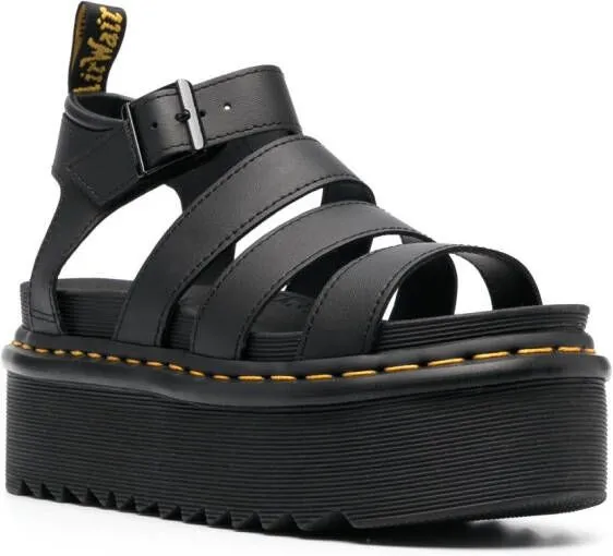 Dr. Martens buckled 70mm flatform sandals Black