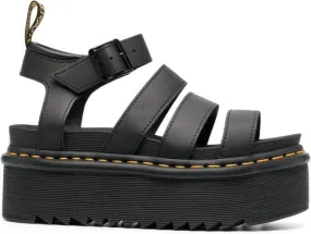 Dr. Martens buckled 70mm flatform sandals Black