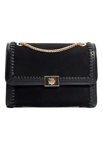 Dune London Black Diligently Chain Crossbody Shoulder Bag