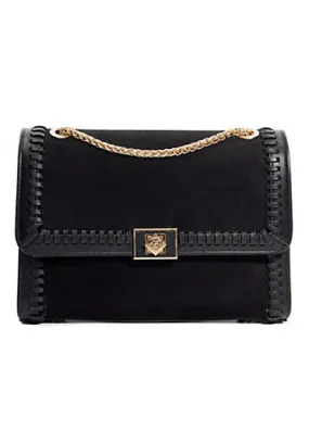 Dune London Black Diligently Chain Crossbody Shoulder Bag