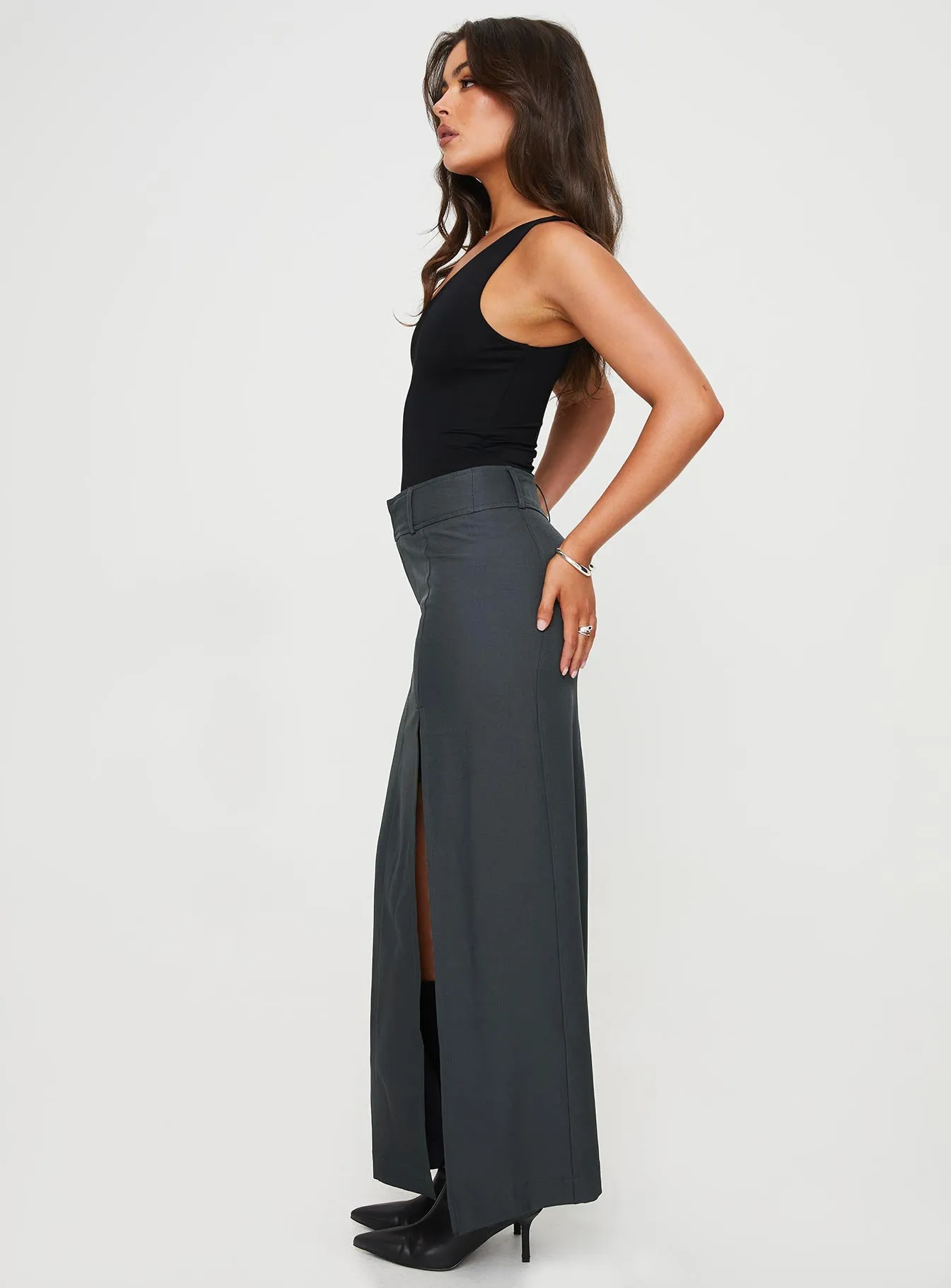 Fall Maxi Skirt Slate