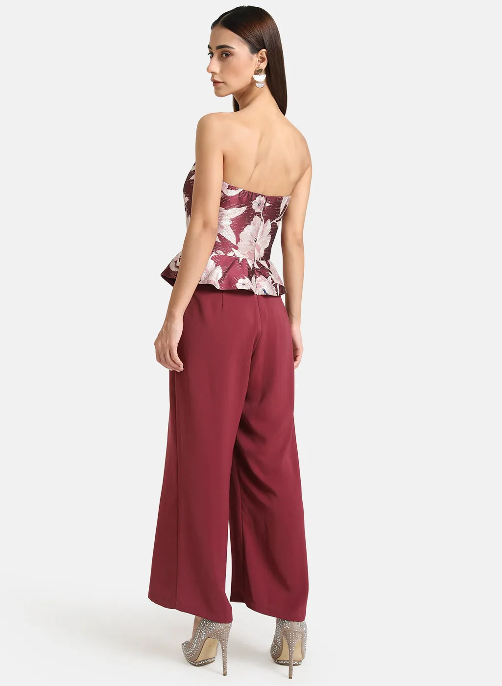 Floral Jacquard Jumpsuit