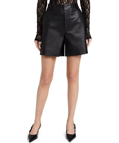 Frame Leather Trouser Shorts Black 10