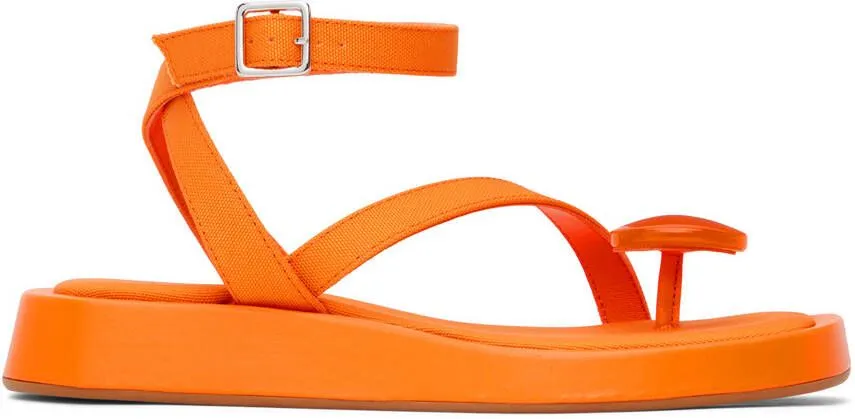 GIABORGHINI Orange GIA RHW Rosie 18 Sandals