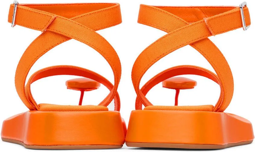 GIABORGHINI Orange GIA RHW Rosie 18 Sandals