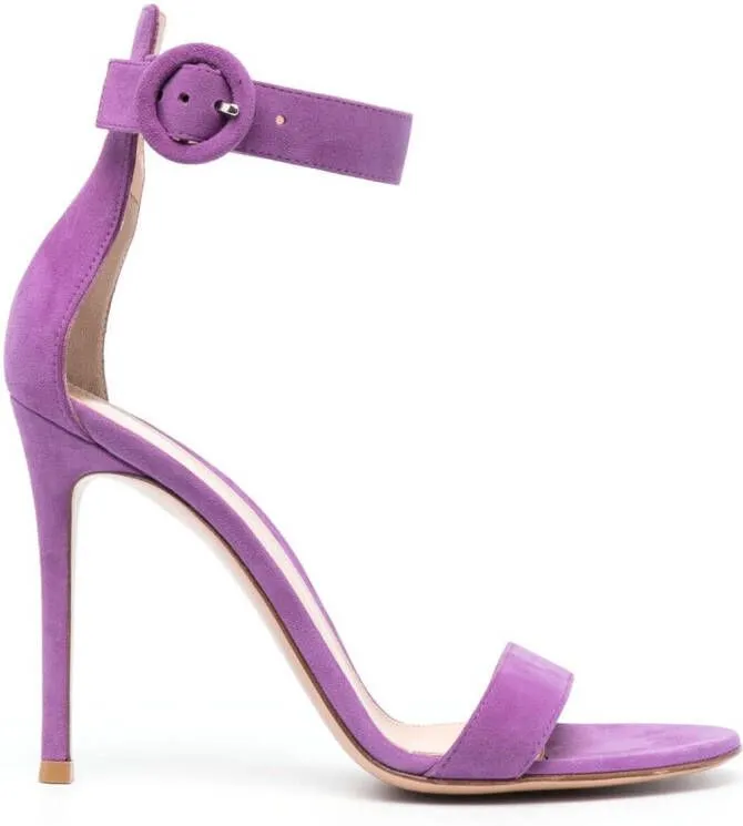 Gianvito Rossi Portofino 110mm suede sandals Purple