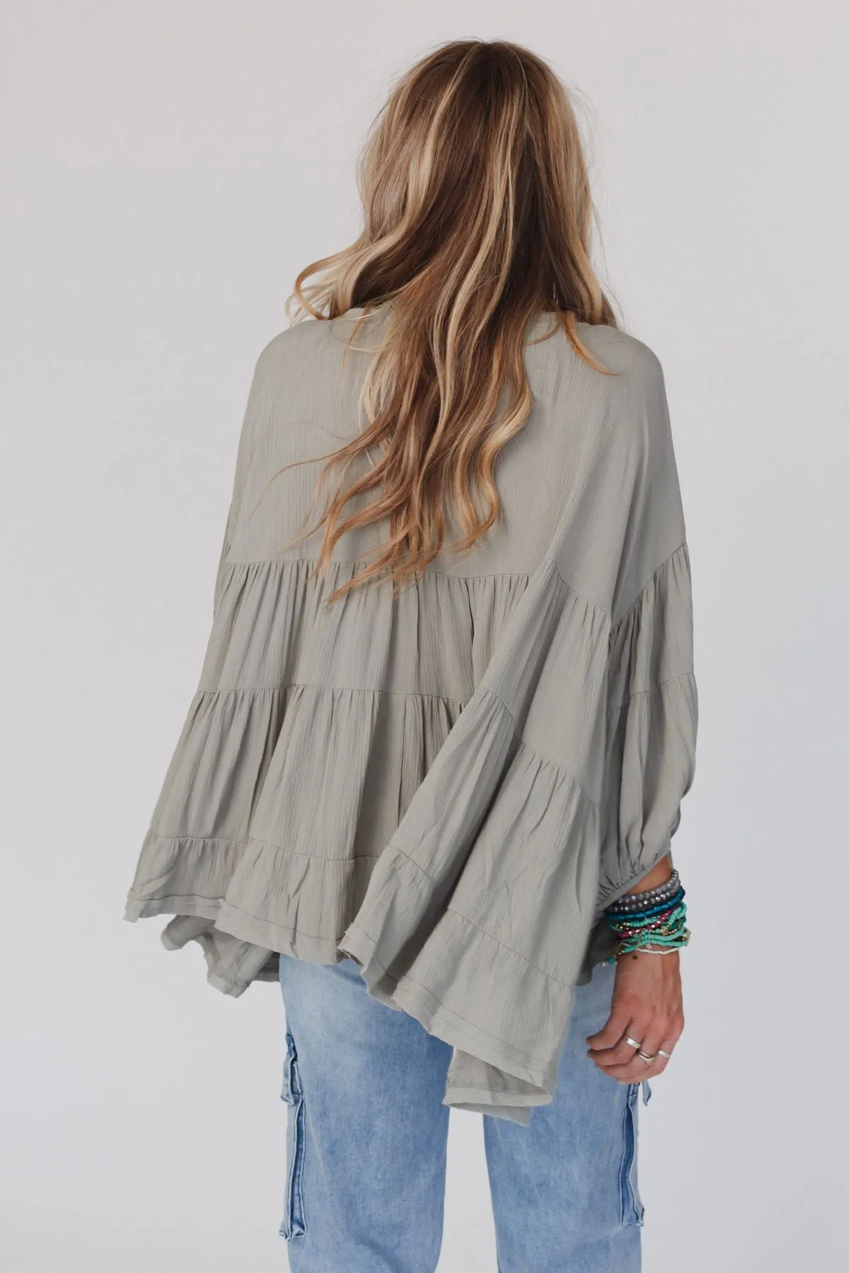 In The Clouds Tunic Top - Olive