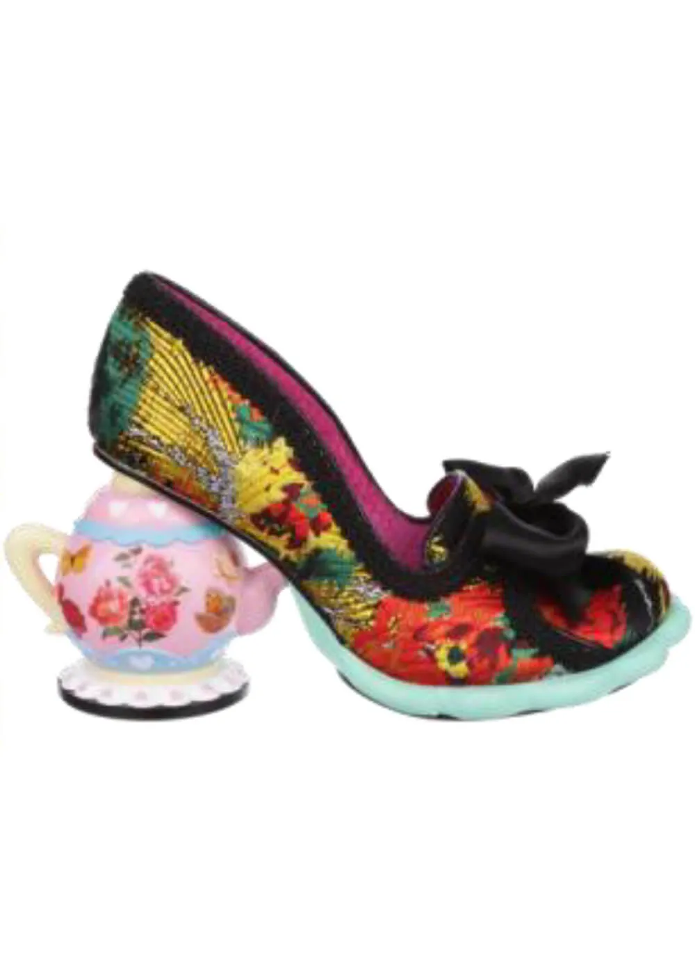 Irregular Choice Elevenses Teapot Pumps in Black