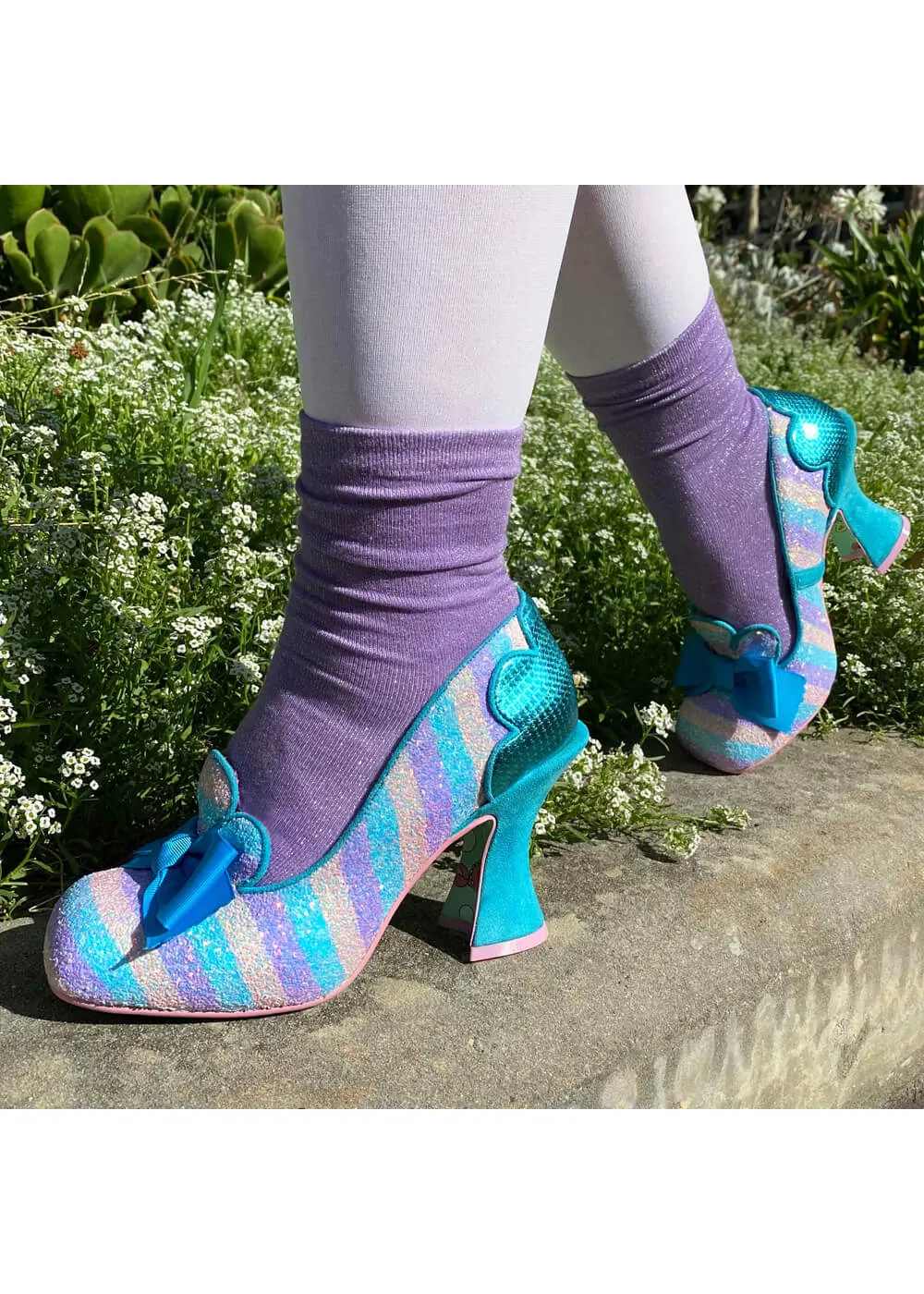 Irregular Choice Fleur De Lis 70's Pumps Blue