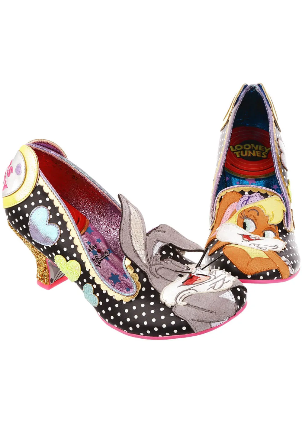 Irregular Choice x Looney Tunes Bunny Love 40's Pumps Black