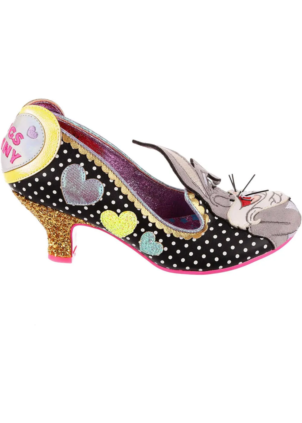 Irregular Choice x Looney Tunes Bunny Love 40's Pumps Black