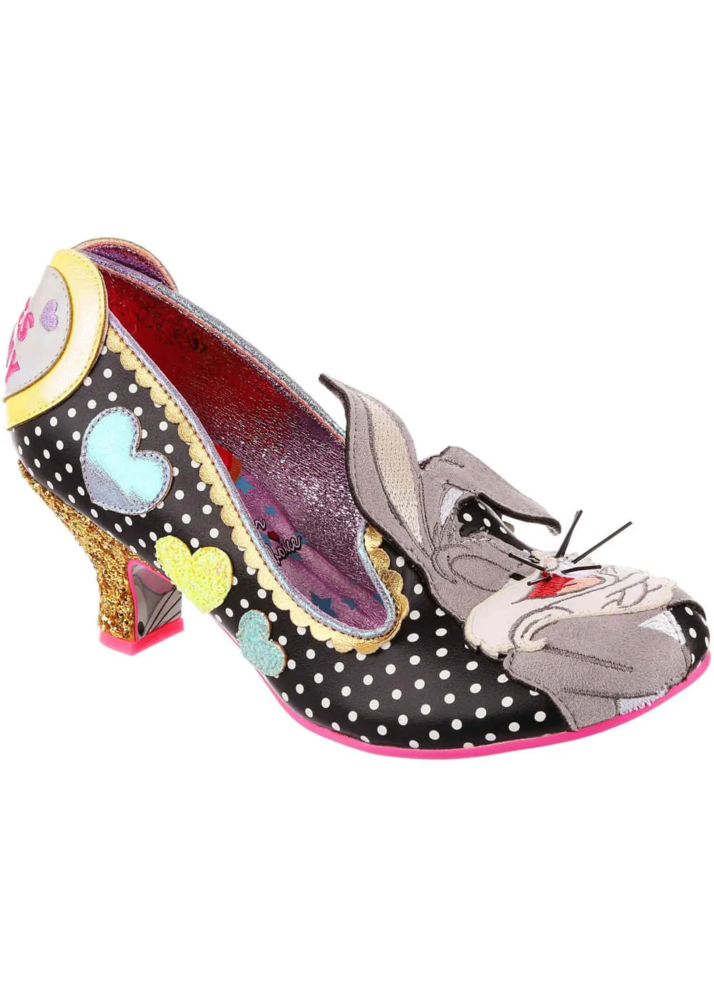 Irregular Choice x Looney Tunes Bunny Love 40's Pumps Black