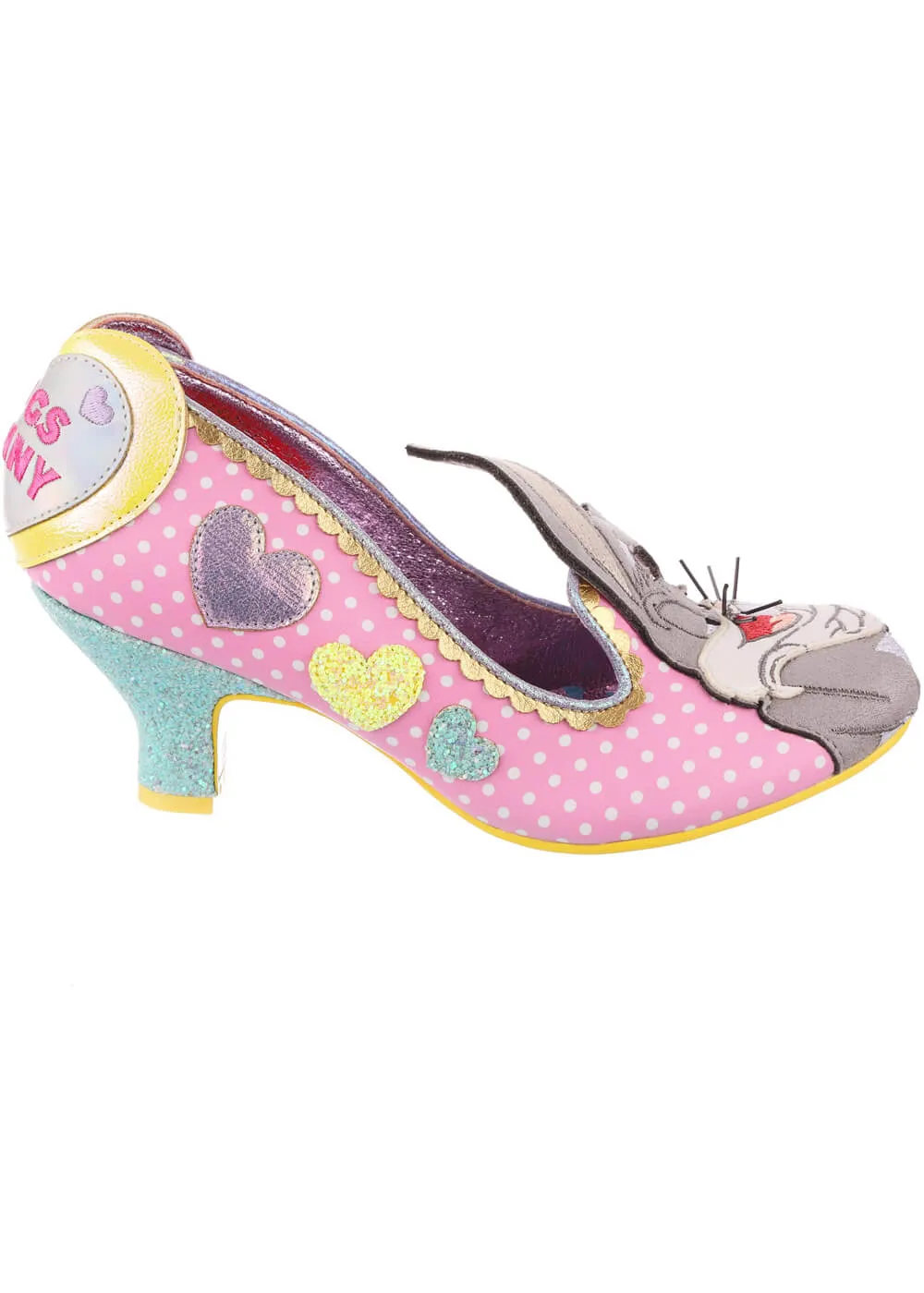 Irregular Choice x Looney Tunes Bunny Love 50's Pumps Pink