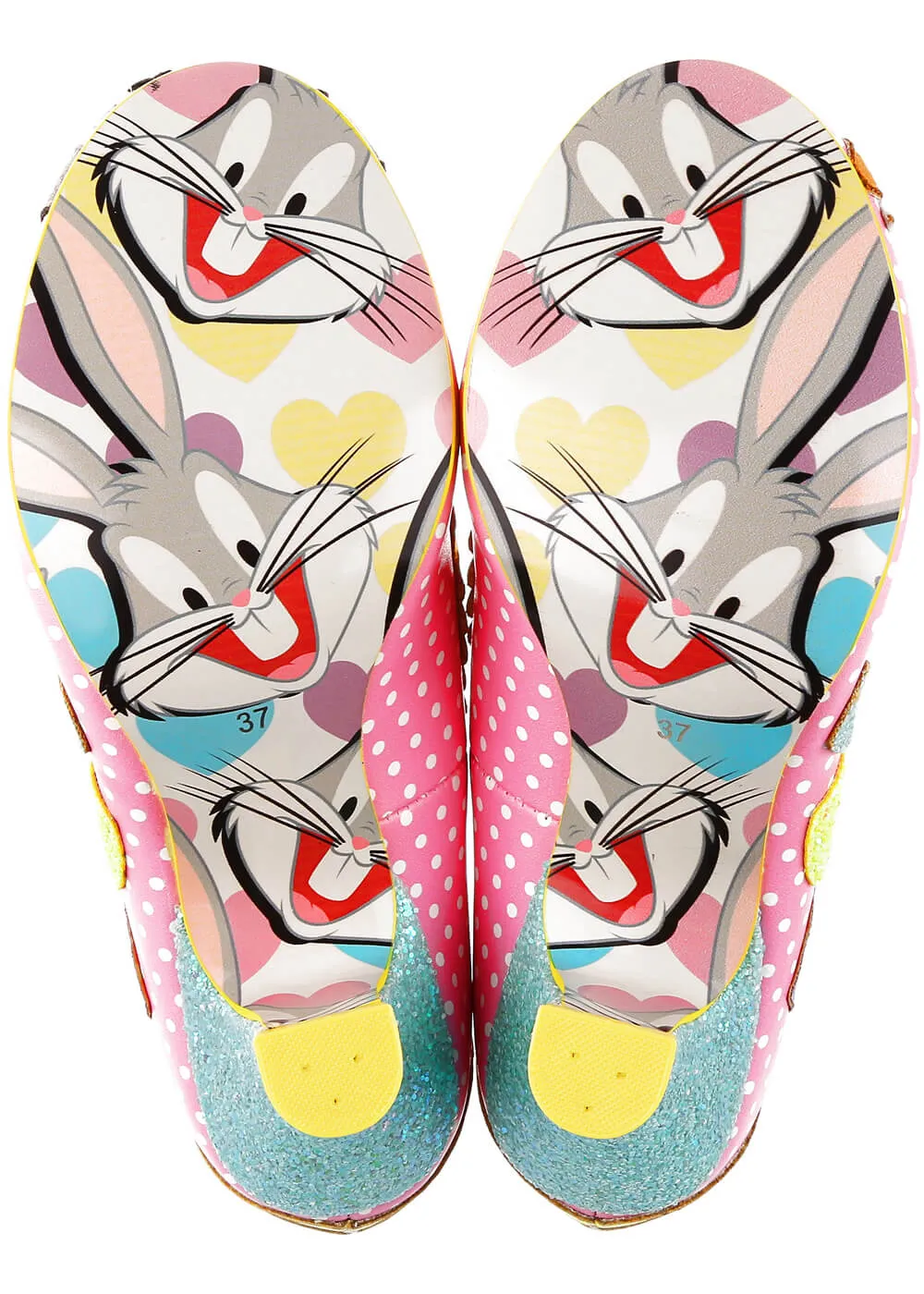 Irregular Choice x Looney Tunes Bunny Love 50's Pumps Pink