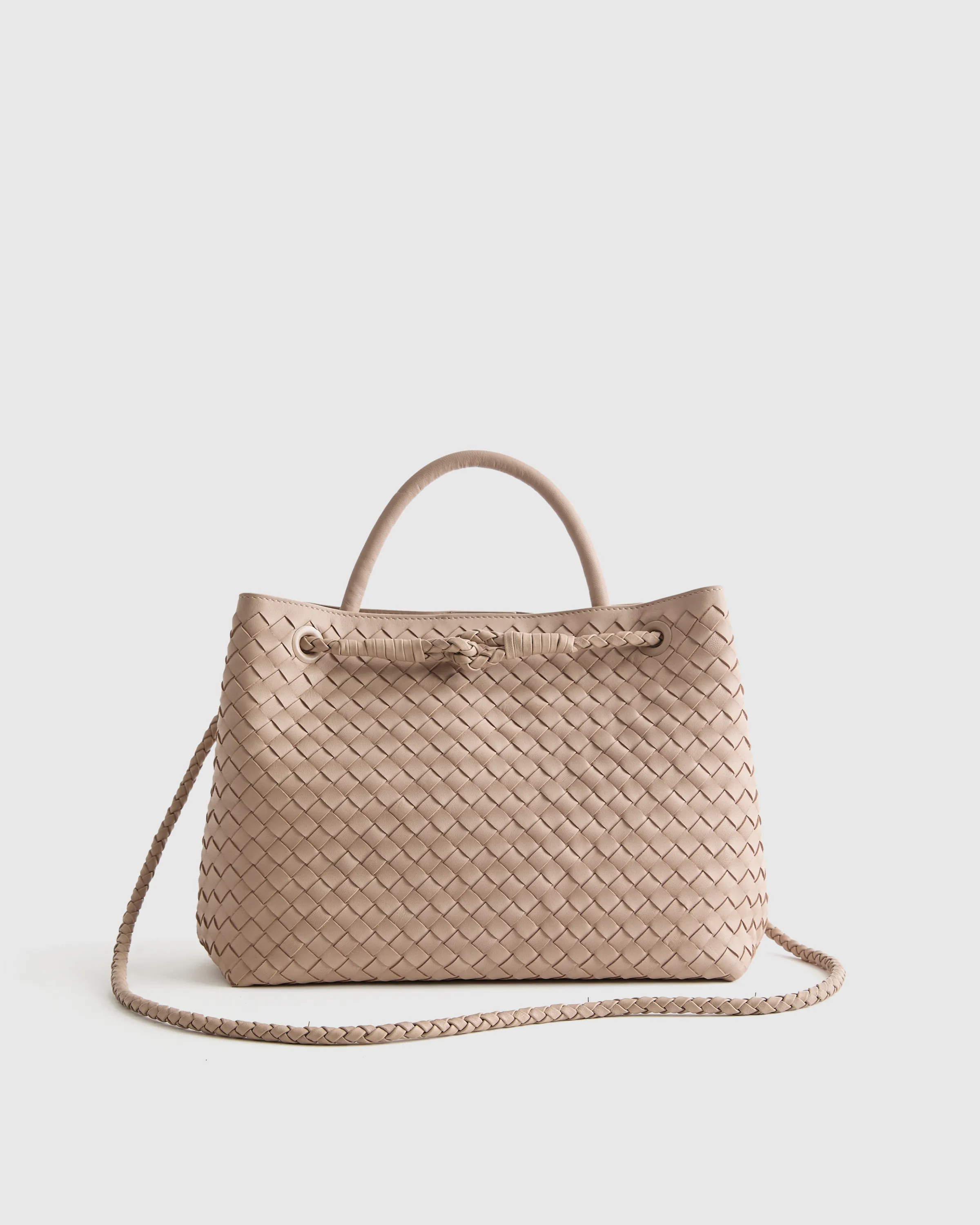 Italian Leather Handwoven Satchel