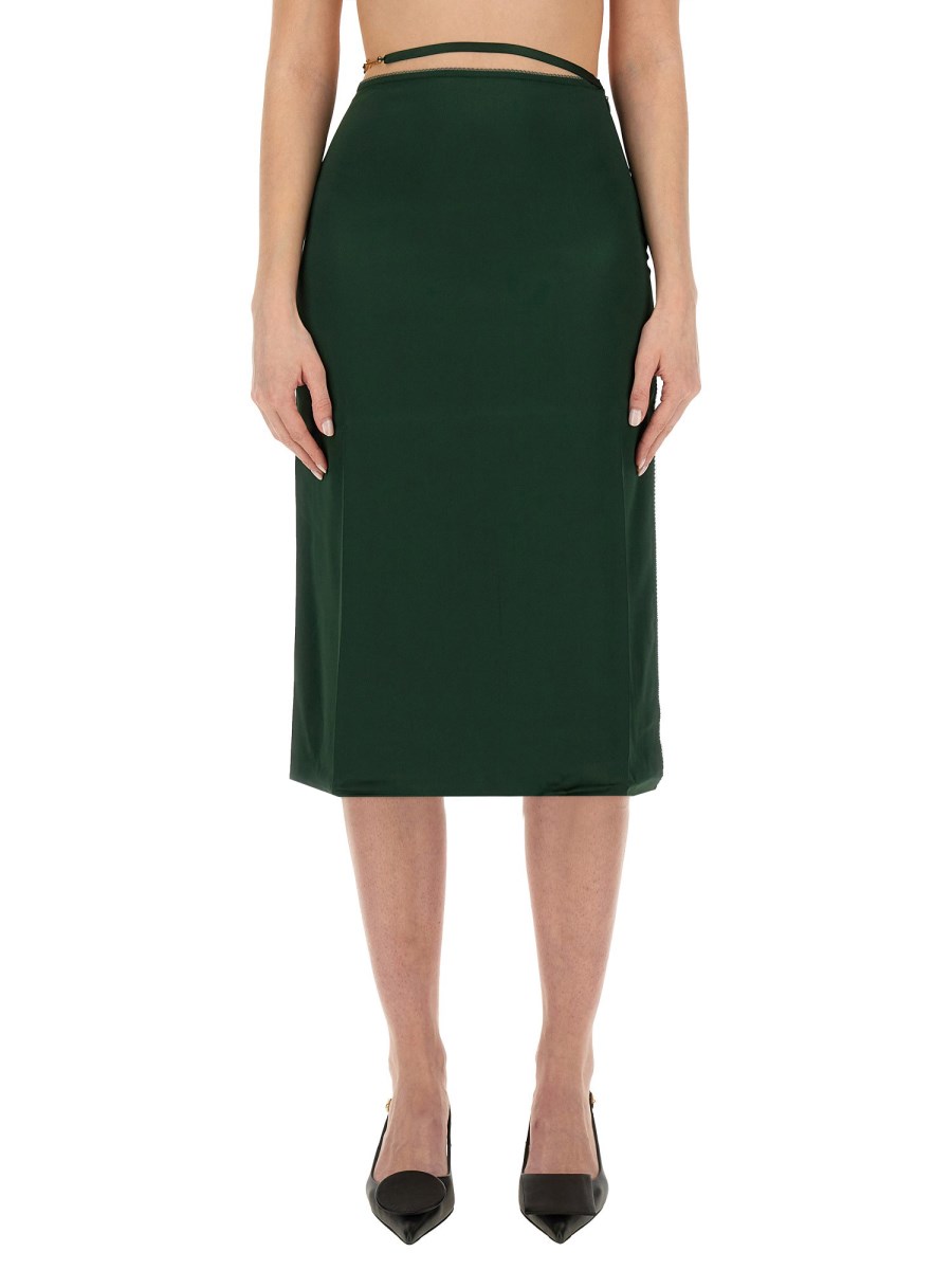 JACQUEMUS    SATIN NIGHT SKIRT